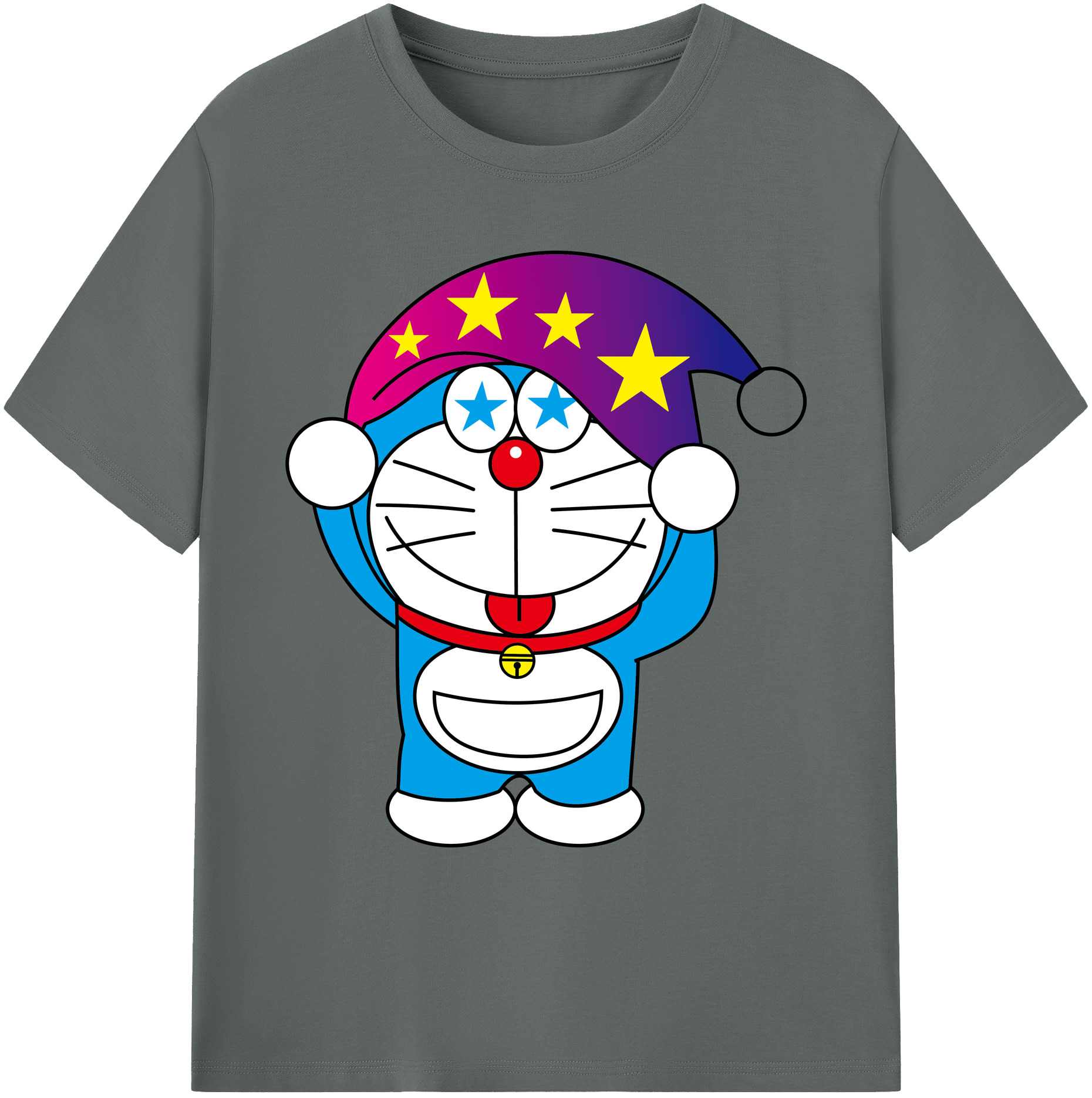 （画像用） ドラえもん Doraemon 綿100％ メンズ半袖Tシャツ｜肌触りやわらか＆通気性
